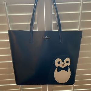 Kate Spade Black Penguin Tote Bag